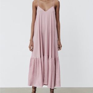 Beautiful light weight spaghetti strap light purple dress